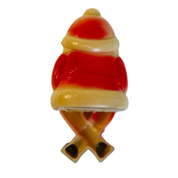 Vintage Christmas Stocking Hanger Ornament Holder Set Shelf Mantle Plastic 80's - Picture 7 of 9